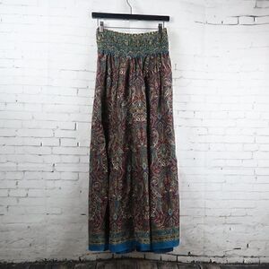 SARA MAROON PAISLEY WIDE LEG PALAZZO PANTS ONE SIZE FITS SMALL/MEDIUM